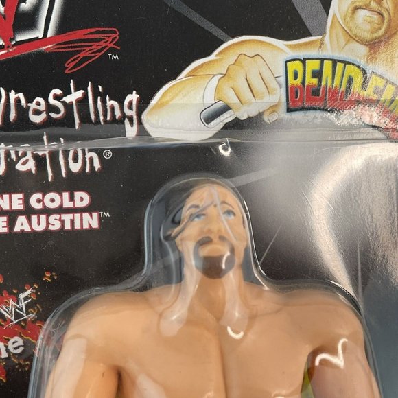 WWF Stone Cold Steve Austin Bendems #12682 JusToys 1999 SERIES XI poseable - Picture 6 of 6